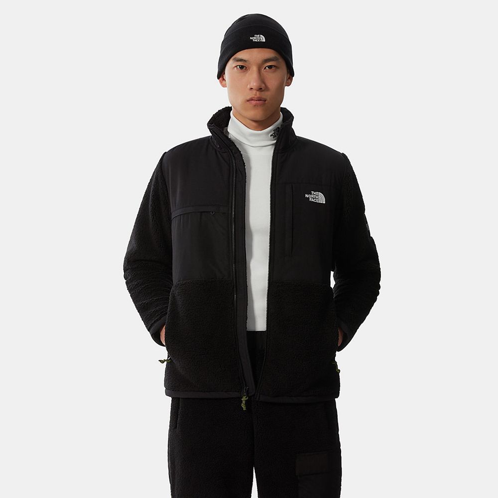 The North Face Sherpa Jacket Mens Australia - The North Face Mtn Archives Denali Black (QUO-790134)